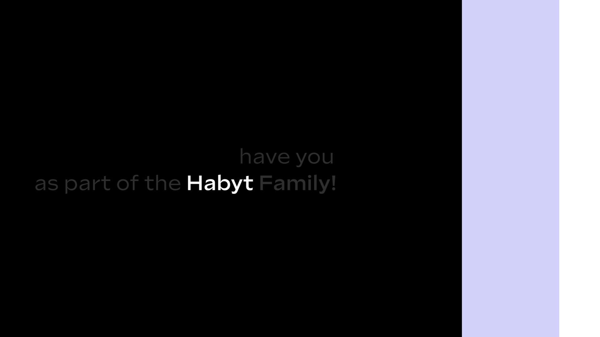 Habyt app launch animation still